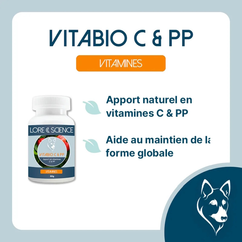 VitaBIO C & PP Dog - Vitamines C & PP pour chien